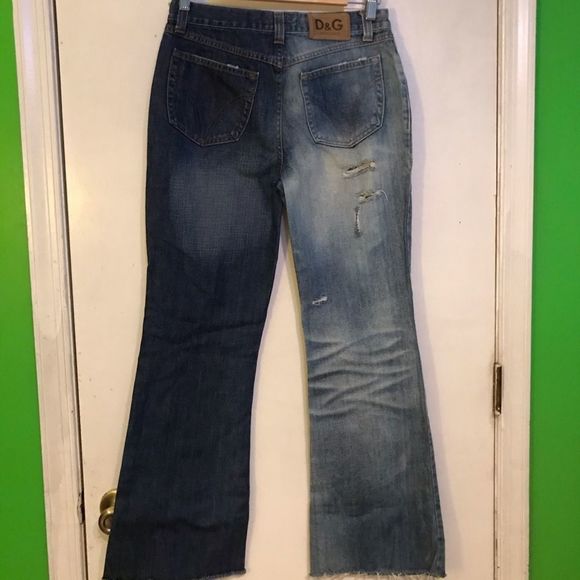 Dolce & Gabbana| 2-Tone Leg | Distressed | Luxury Denim Jeans - Picture 5 of 15